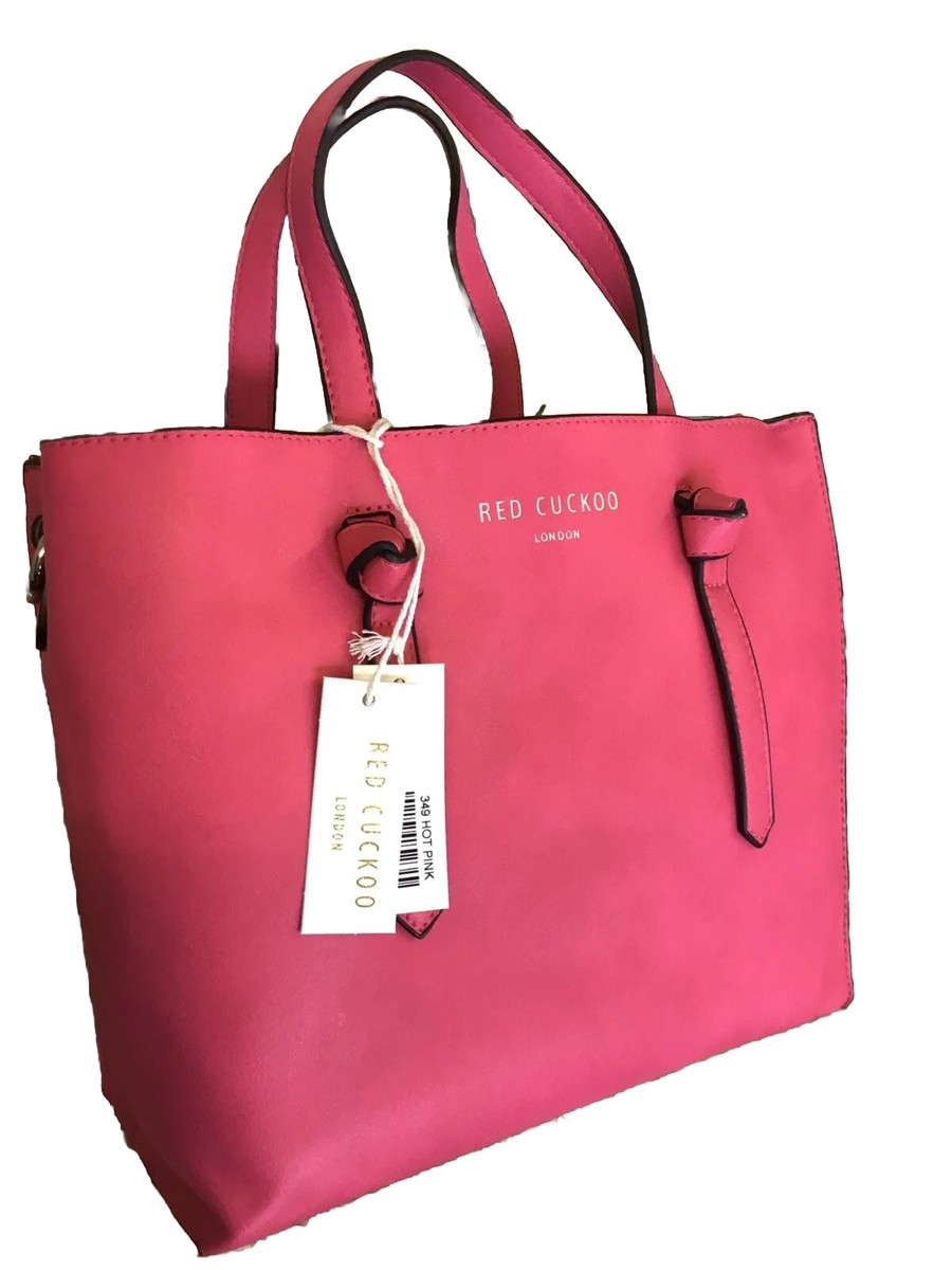 A RED CUCKOO ORIGINAL HOT PINK GRAB BAG WELL BELOW RETAIL TOP POCKETS  QUALITY