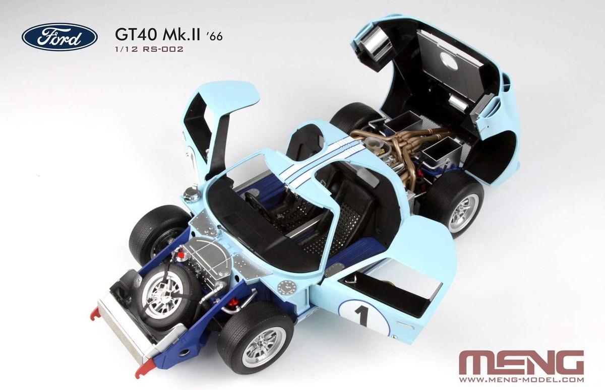 Big size Meng Model 1/12 Model Kit Ford GT40 Mk.2 1966 friom Japan