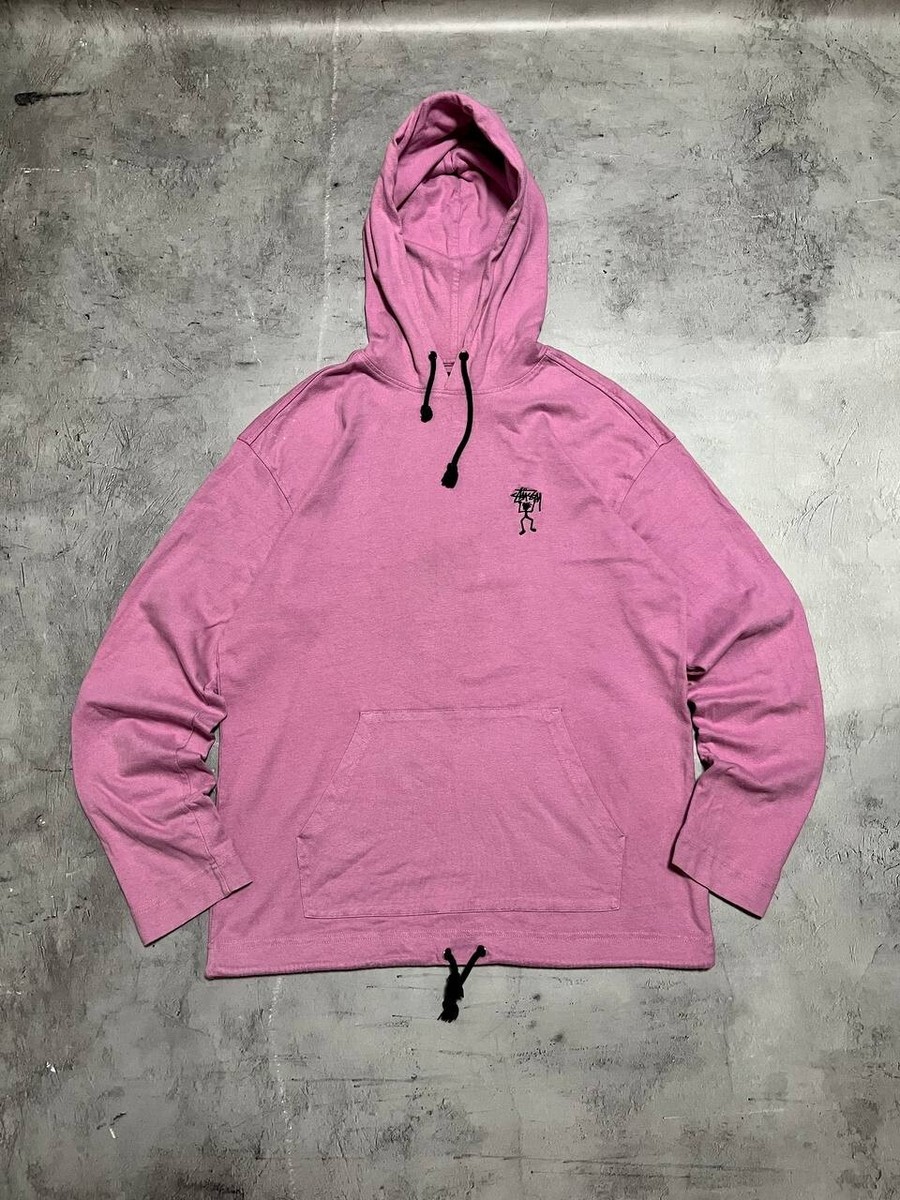 Stussy Overdyed Pink Logo Hoodie Size M Embroided | eBay
