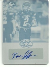 Van Jefferson 2015 Leaf ARMY All-American Bowl Auto Autograph CYAN PLATE #1/1