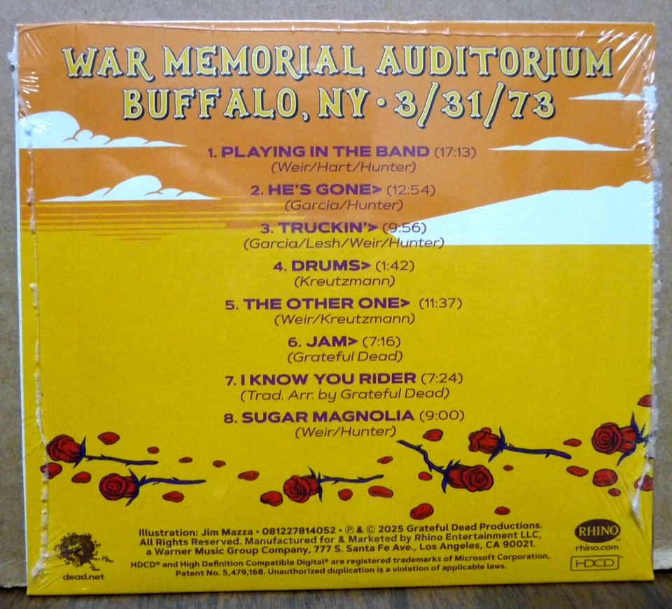 GRATEFUL DEAD Dave's Picks Volume 54—3/26/73 (4-CD with Bonus Disc 3/31/73) NEW - Image 3 of 4