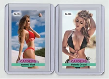 Valenti Vitel rare MH Canoeing #'d x/3 Tobacco card no. 764