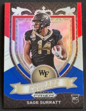2021 Prizm Draft Picks Crusade Sage Surratt RC Red White & Blue Prizm #177
