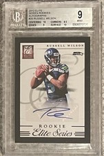 2012 DONRUSS ELITE SERIES RUSSELL WILSON ROOKIE AUTO /99~BGS 9/AUTO 10~POP 2/1^