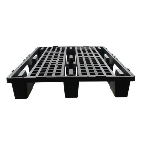 GERSO palet de plástico 120x80x15cm 4000kg capacidad de carga palet industrial negro - Imagen 5 de 5