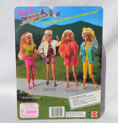 Rollerblade Barbie Fashion Vintage Mattel 1991 #4850 New in package - Picture 2 of 3