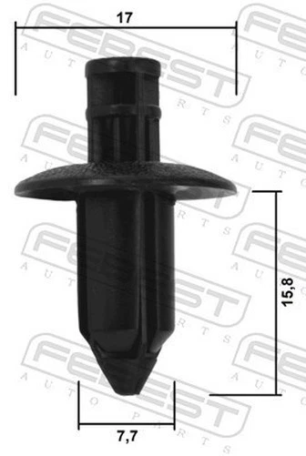 FEBEST 88570-085 Clip,Recortar / Protector Strip para Acura Honda Honda - Imagen 2 de 4