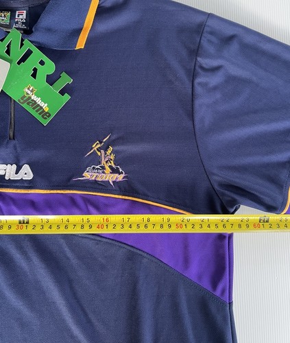 Melbourne Storm NRL Rugby League Mens FILA Polo Shirt Size XL Vintage With Tags - Bild 4 von 9