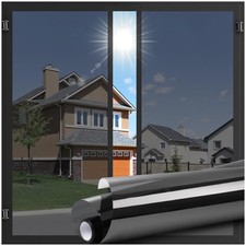 LUTE One-Way Window Privacy Film 23.6x157.4in Sun UV Heat Blocking Mirror
