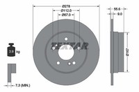 2X Textar Bremsscheibe Hinterachse U.A. FüR Chrysler, MERCEDES-BENZ