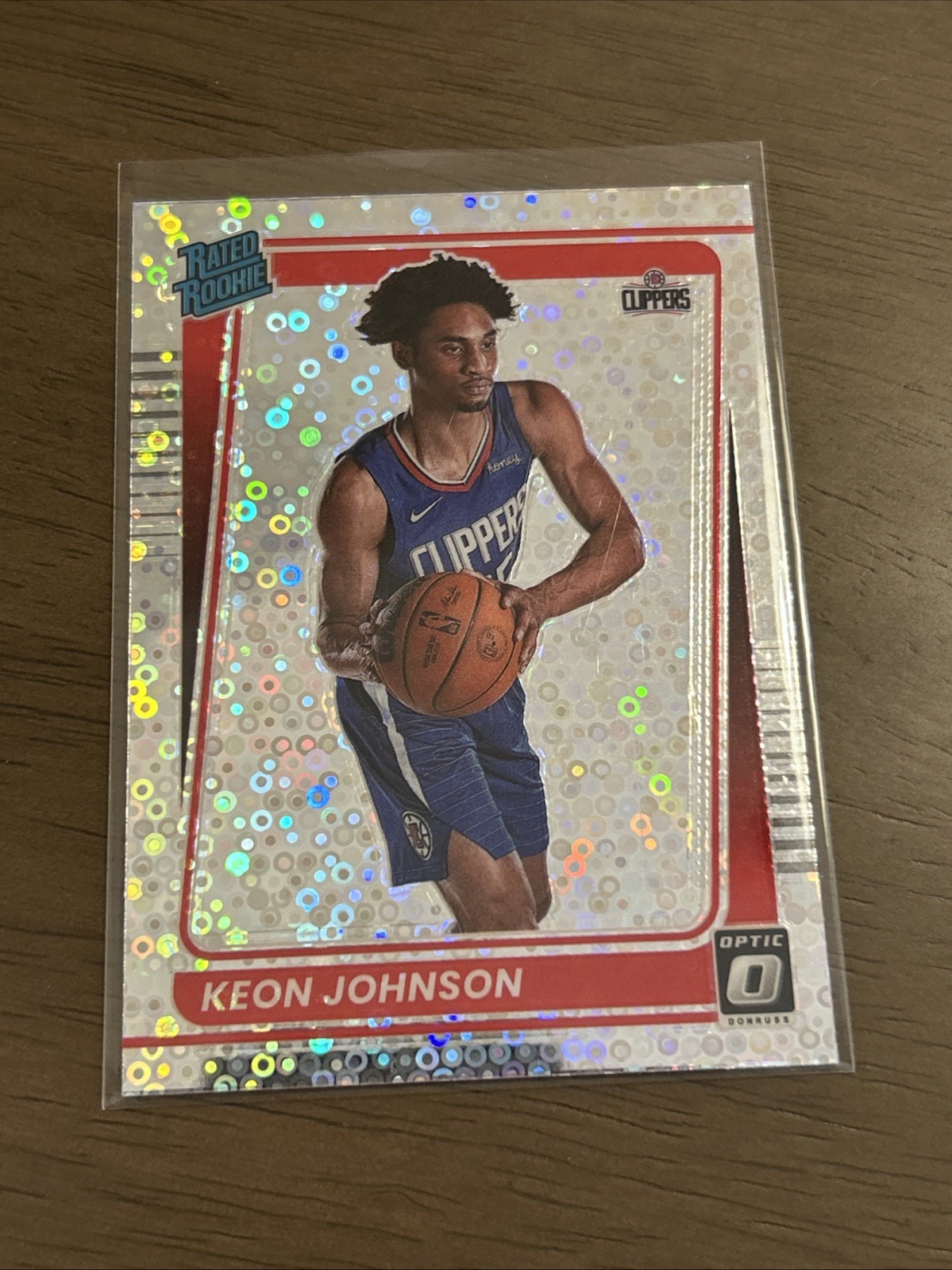 2021-22 Donruss Optic Basketball Keon Johnson RC Fast Break Disco Prizm #192