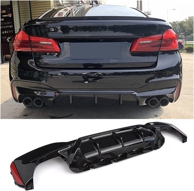 Heckdiffusor Performance für BMW 5er G30 G31 G38 M-Paket LCI Glanz Schwarz 17-23
