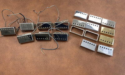 Lot of Gibson Humbucker Pickckups    great set   with additional pickup covers  