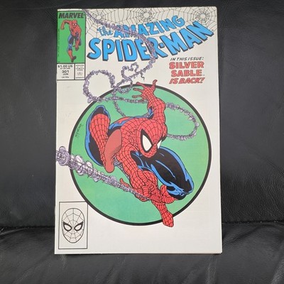 Marvel Comics The Amazing Spider-Man #301 Copper Age 1988 Silver Sable Returns