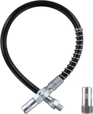 Grease Gun Accessory Kit, 18 Inch Spring Flex Hose with Coupler... 