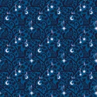 Feline Drive Fabric CELTIC CATS Forest Cats Blue - Fat Quarter (18"x22") FQ