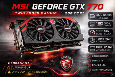 MSI N770 TF 2GD5/OC - GeForce GTX 770 Twin Frozr Gaming 2GB DDR5 Grafikkarte