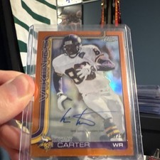 Topps Chrome 2025 Cris Carter Chrome Legends Auto Orange Refractor /25 CA-CC