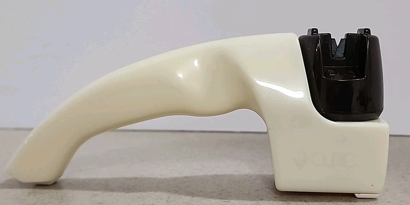 Cutco Vintage Kitchen Knife Sharpener Hand Held Pull Through White / Cream