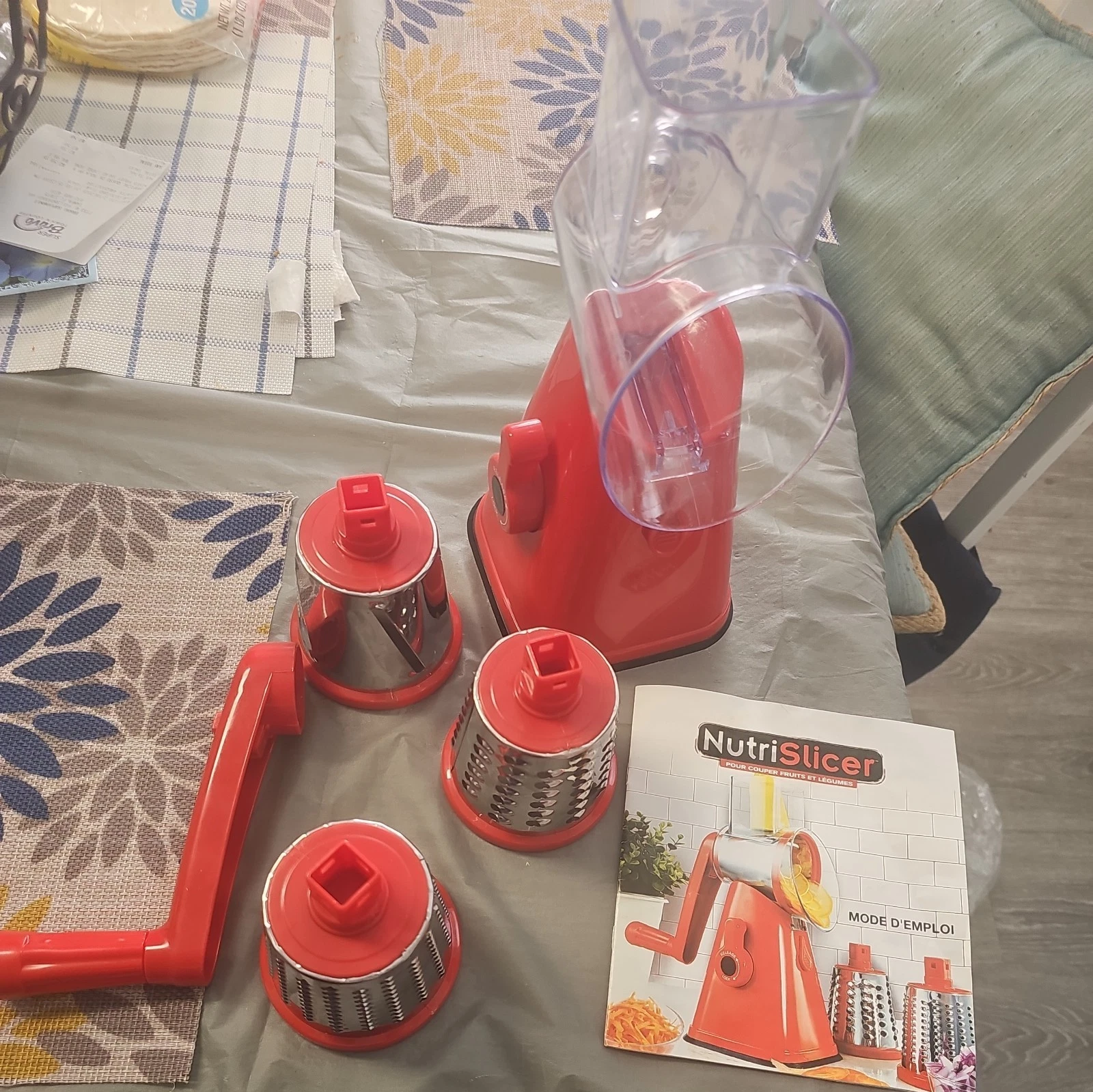Nutrislicer 3-in-1 Spinning/Rotating Mandoline Fruit and Vegetable Slicer NIB