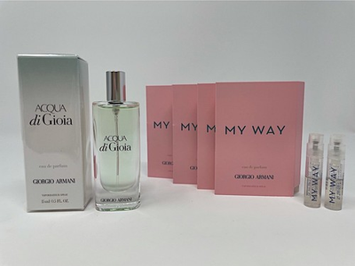 #ad Giorgio Armani Aqua di Gioia mini in box amp; 11 My Way Sample Spray Vial w card $29.60
