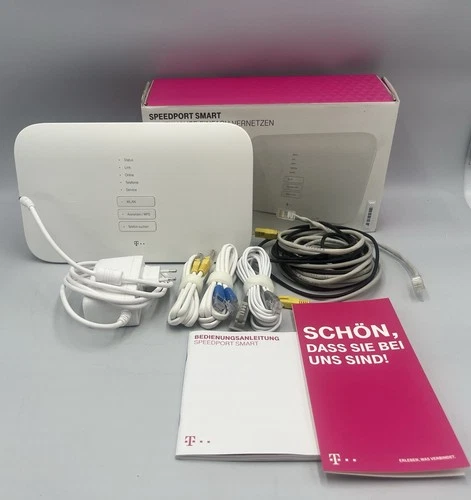 Telekom Speedport Smart , OVP , WLAN Router , Weiß , Mit Anleitung , 1460 g