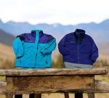 Columbia Bugaboo Interchange 3in1 Ski Jacket Snow Coat ColorBlock 90s Reversible