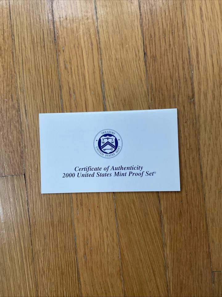 United States Mint Proof Set Coin 2000 with Certificate of Authenticity - Image 2 of 4