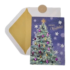 Papyrus Holiday Card Jeweled Christmas Tree 🎄