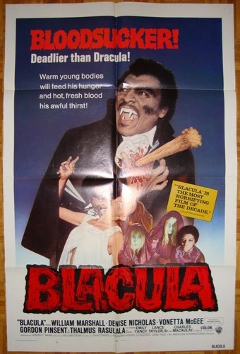 Blacula-Blaxploitation-Dracula-Grave-Horror-W.Crain-W.Marshall-OS Foreign (27x41