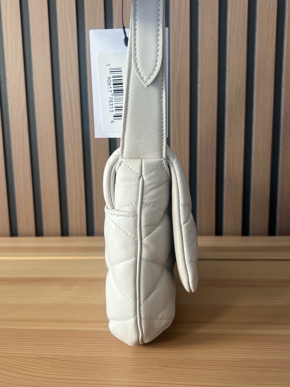 Borsa Saint Laurent Hobo borsa a tracolla in pelle di agnello bianca