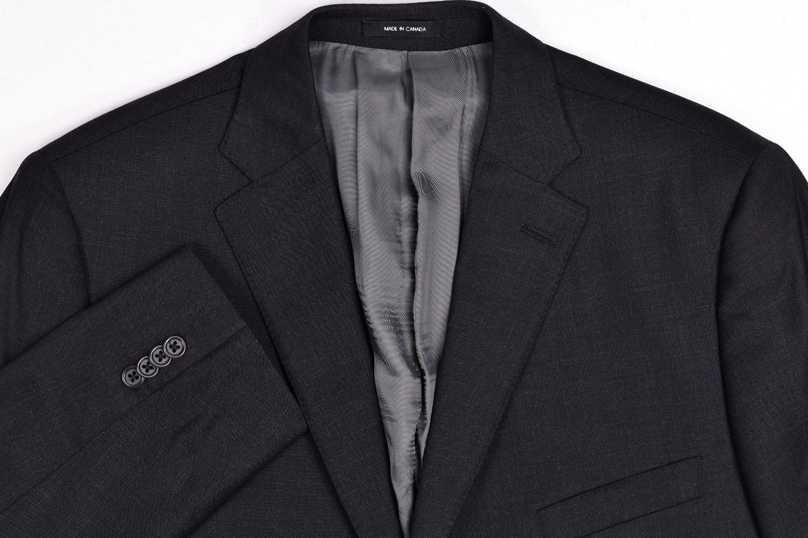 Peter Millar Custom Solid Black Wool Blazer Jacke… - image 1
