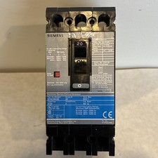 SIEMENS ED63B020 Breaker ED6 3P 600V 20A, Black