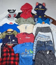20 Lot Bundle Baby Boy Clothes Shorts Tee Shirts Pants Hoodie: 18M 18 Months