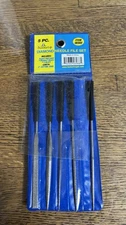 5-piece Diamond Needle File Set, 2” Cutting Edge Includes Round, Half-round