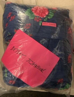 Betsey Johnson  French Floral Collection Blanket -Ultra Soft Plush Full/Queen
