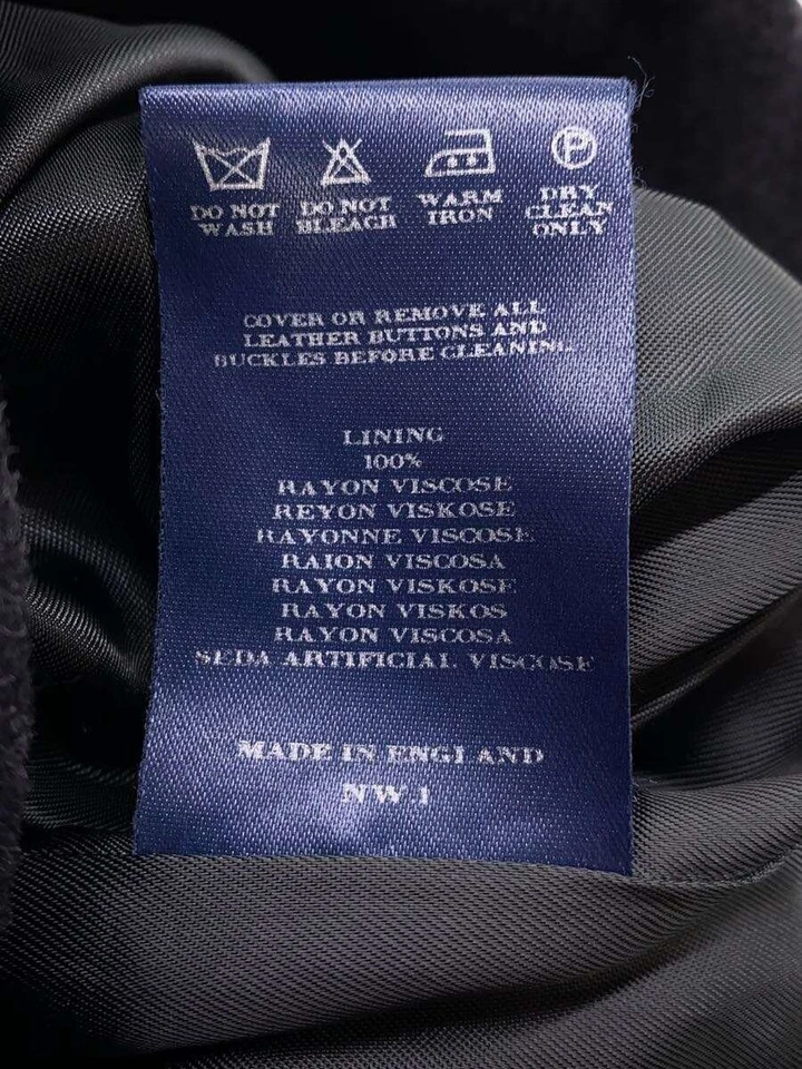 Abrigo Largo Burberry Para Hombre Lana Raglán Balmacaan Gris HECHO EN INGLATERRA Foto 4 de 4