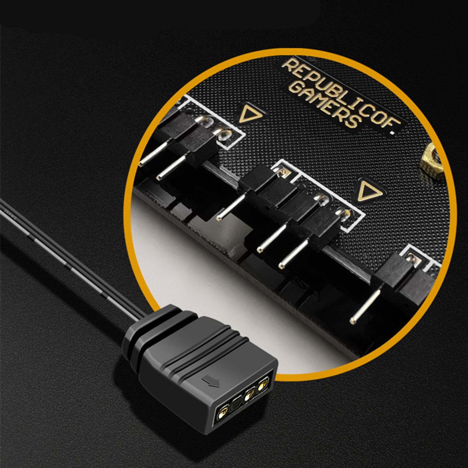 5V 3-Pin RGB 10 Hub Splitter SATA Power 3pin ARGB Adapter Extension Cable C