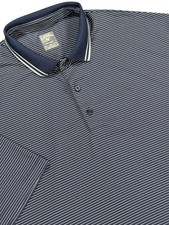 Callaway Shirt Men's XXL Navy Blue White Stripe Opti-Dri Polo Golf Performance