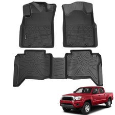 Floor Mats Fit for 2005-2015 Toyota Tacoma Double Cab Fit Automatic Custom