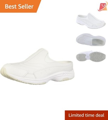 Women's Leather Slip-On Shoes Size 6.5 Narrow White Orthotic Friendly Comfort