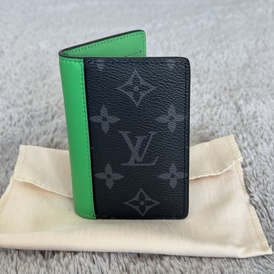 Men s Black And Green Monogram Eclipse Leather Pocket Organizer Louis Vuitton