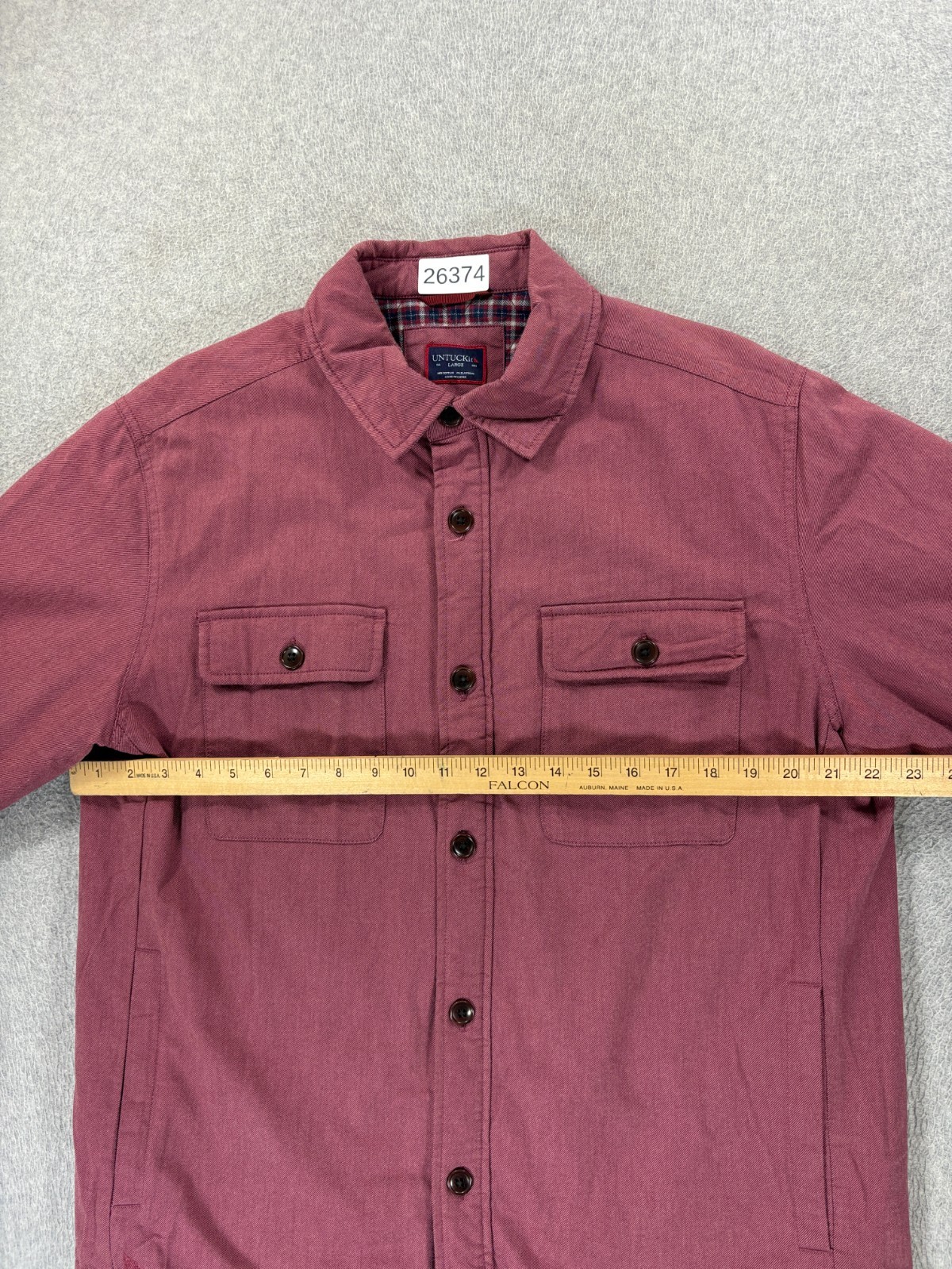 Untuckit Quilted Heavy Classic Solid Jacket Shirt… - image 7