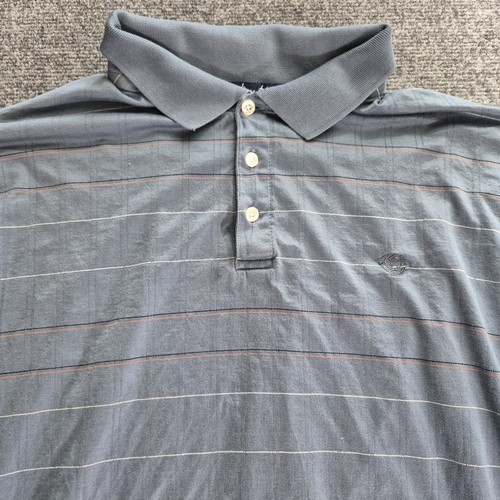 Wrangler George Strait Polo Shirt Mens XL Striped Logo Short Sleeve - Picture 4 of 10