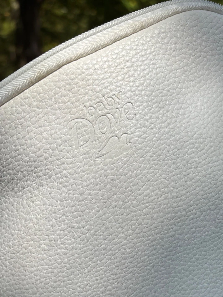 Novo! Toalha com capuz DOVE Baby Puppy Dog branca azul macia felpuda + bolsa com zíper  - Imagem 4 de 4