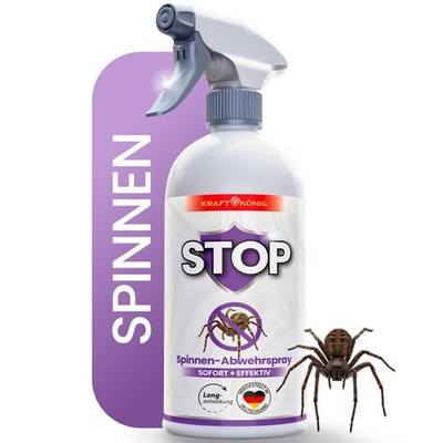 KRAFTKÖNIG Spinnenspray 500 ml Starkes Spray für Haus, Keller, Balkon & Terrasse