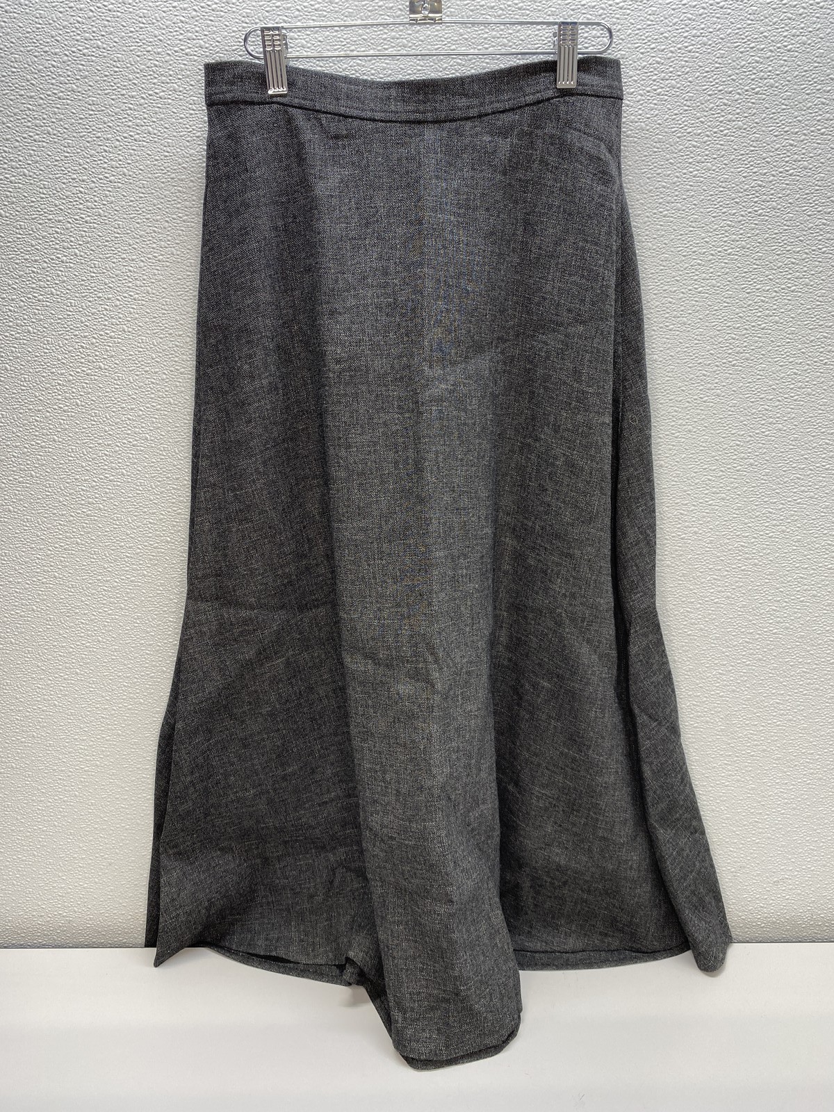 Vince Womens Midi Full Skirt Medium Heather Grey Size 2 Italian Jaspe Viscose