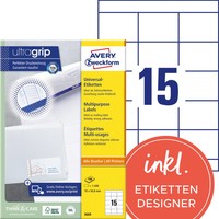 2 Bis 40X Avery Zweckform Universal-Etiketten, 70 X 50,8 Mm, Weiß Bis 12% Rabatt