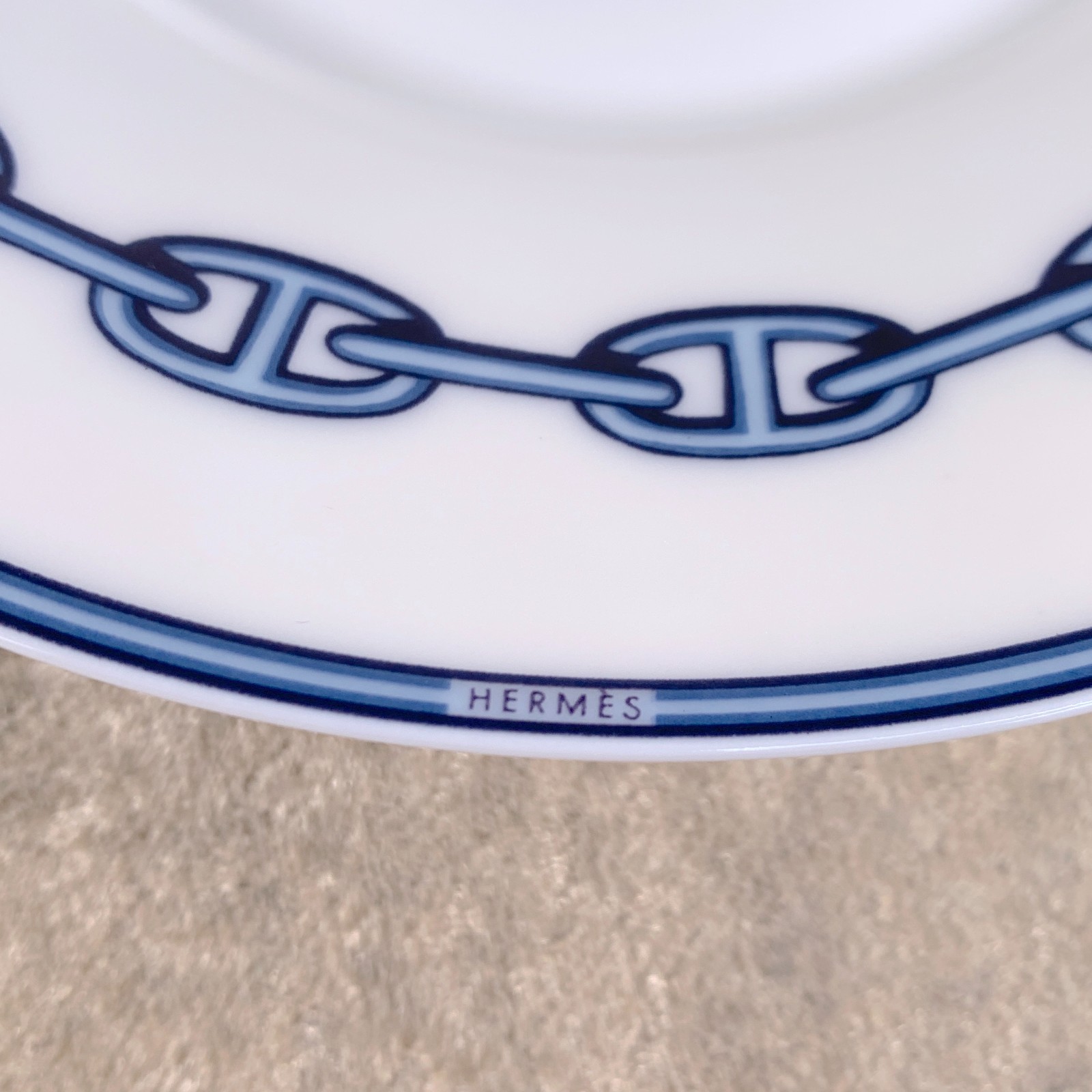 Hermes Paris Large Morning Breakfast Soup Cup & Saucer Chaine d'Ancre 2 Sets thumbnail 12