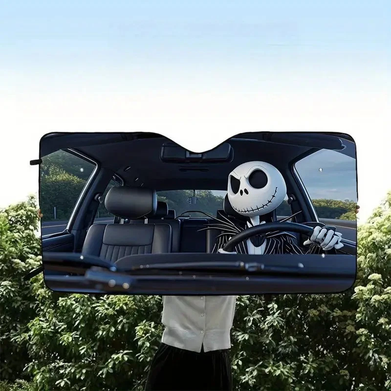 Jack Skellington Car Sun Shade, Movie Auto Sunshade